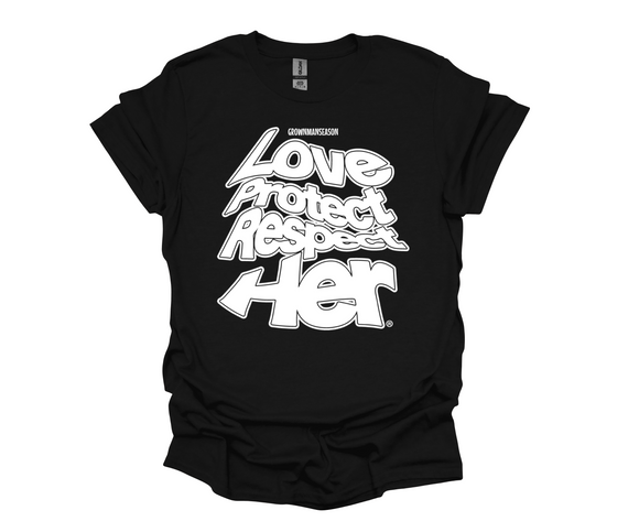 HER By Grown Man Season Unisex Black Tee