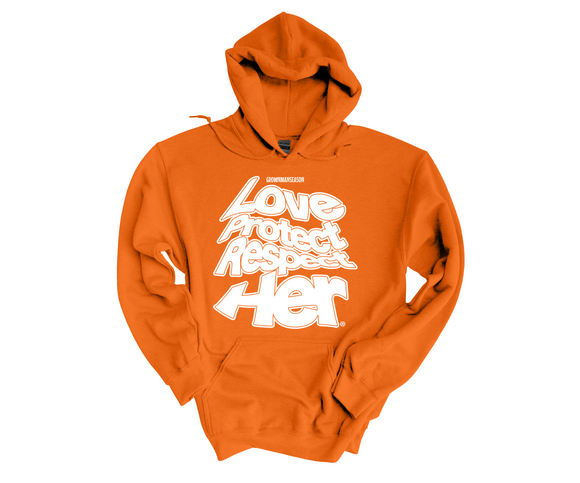 HER By Grown Man Season Unisex Orange Hoodie