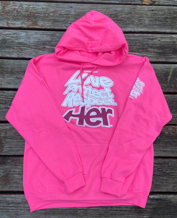 HER By Grown Man Season Unisex Blush Diamond Pink Hoodie